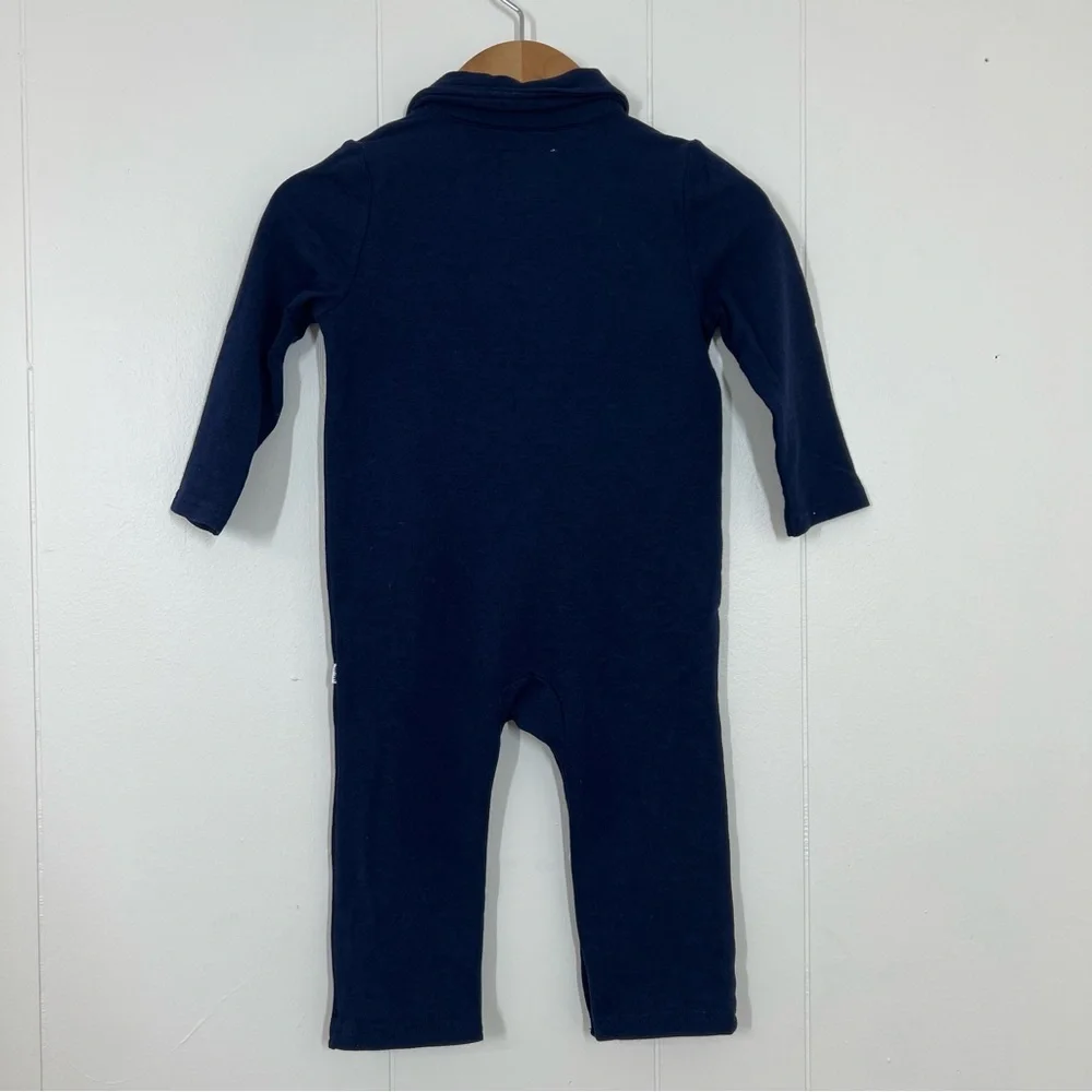 Little Sleepies Navy Blue Polo Romper
